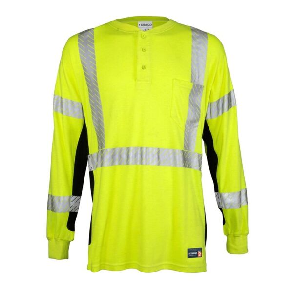 Unisex Tall FR Long Sleeve Henley T-Shirt Thumbnail