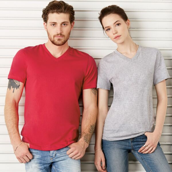 Unisex Jersey Short-Sleeve V-Neck Tee Thumbnail