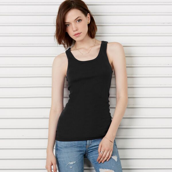 +CANVAS Ladies' Sheer Mini Rib Tank Thumbnail