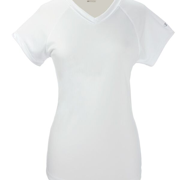 Ladies’ Double Dry&reg; Interlock V-Neck T-Shirt Thumbnail
