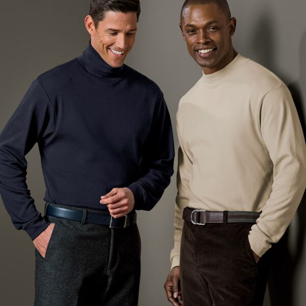 UltraClub Adult Egyptian Interlock Long-Sleeve Turtleneck Thumbnail