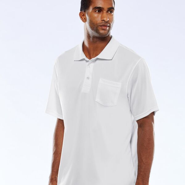 UltraClub® Adult Cool & Dry Sport Polo with Pocket Thumbnail