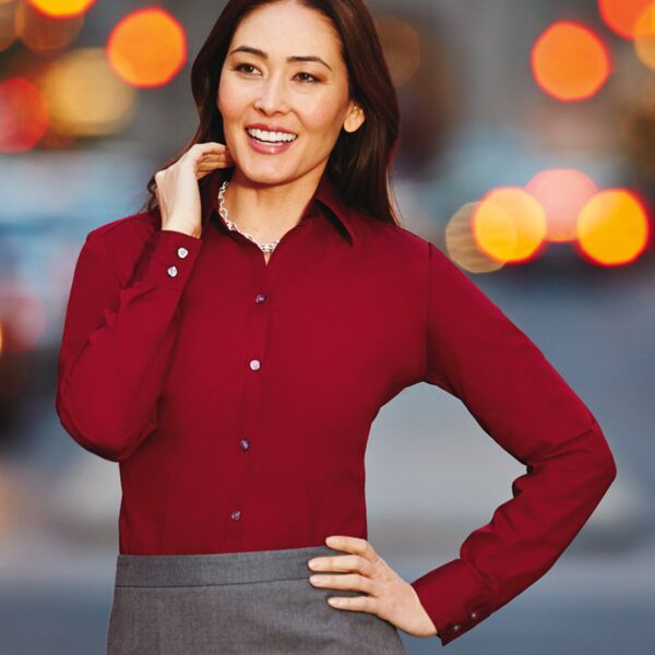 Ladies' Long-Sleeve Silky Poplin Thumbnail