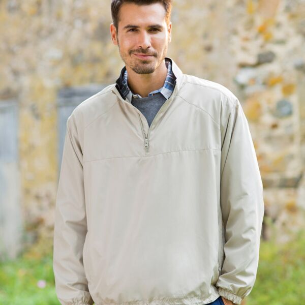 UltraClub Adult Micro-Poly 1/4-Zip Windshirt Thumbnail
