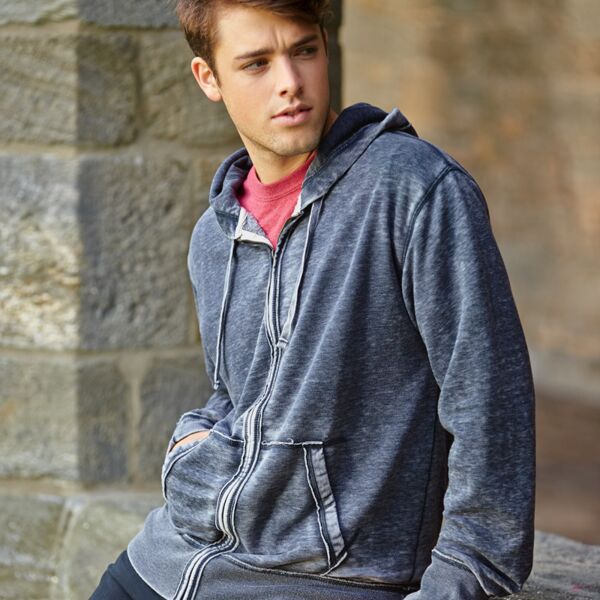 J.America Adult Vintage Zen Full-Zip Hooded Fleece Thumbnail