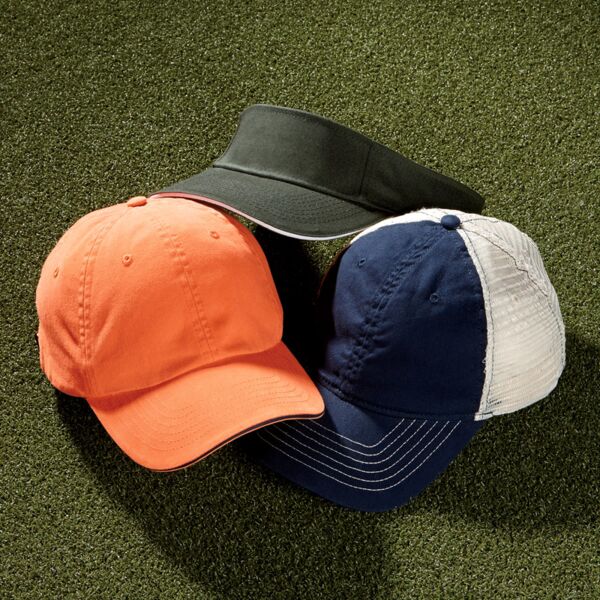 UltraClub Classic Cut Brushed Cotton Twill Sandwich Visor Thumbnail
