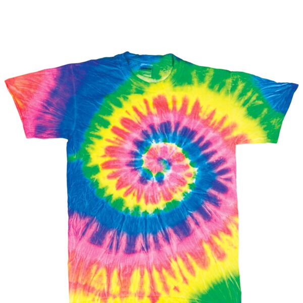 Dyenomite Youth Neon Spiral Rainbow Pigment-Dyed Tee Thumbnail
