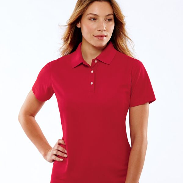 UltraClub&reg; Ladies' Cool & Dry Pebble-Knit Polo Thumbnail