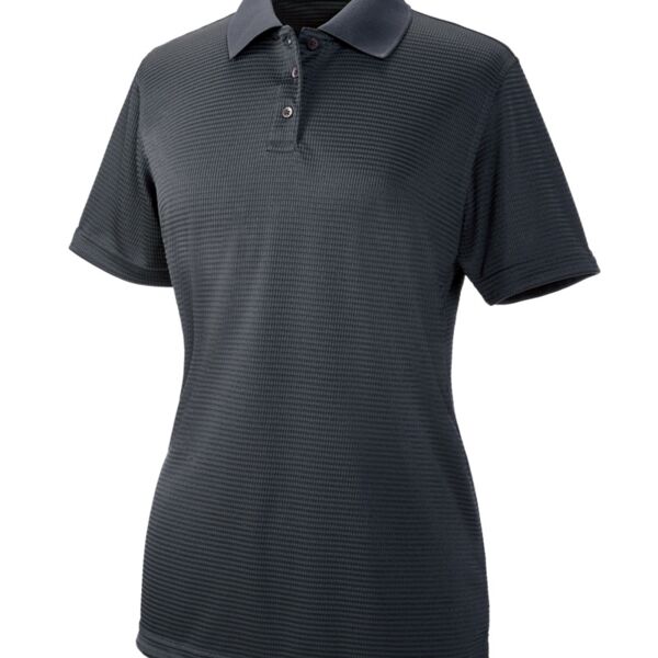 UltraClub&reg; Ladies’ Cool & Dry Elite Mini-Check Jacquard Polo Thumbnail