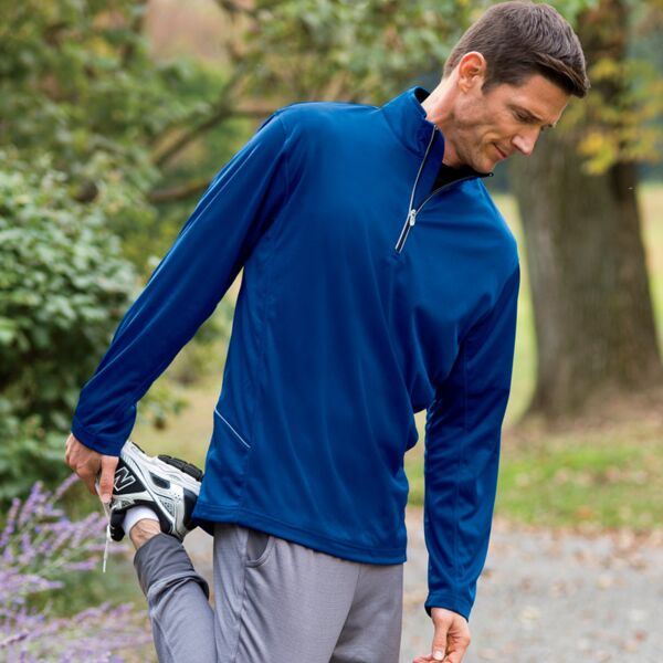 UltraClub&reg; Men's Cool & Dry Sport 1/4-Zip Pullover Thumbnail