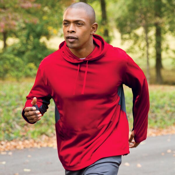 UltraClub&reg; Adult Cool & Dry Sport Hooded Pullover Thumbnail