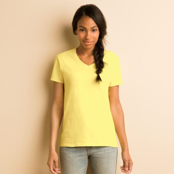 &reg; Heavy Cotton&trade; Ladies' V-Neck T-Shirt Thumbnail