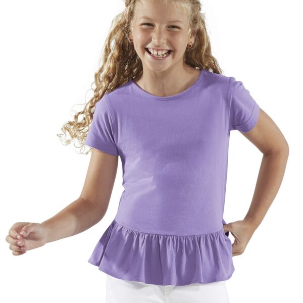 LA T Girls' Fine Jersey Ruffle T-Shirt Thumbnail