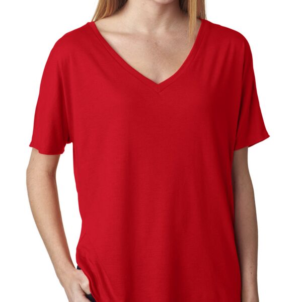 +CANVAS Ladies' Slouchy V-Neck Tee Thumbnail