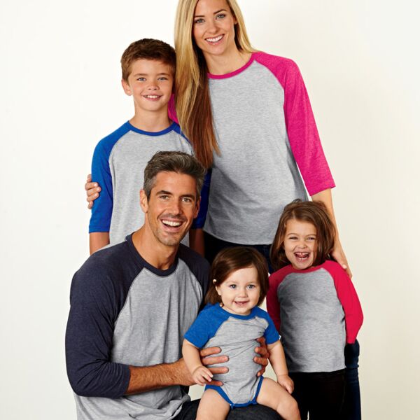 LA T Ladies' Vintage Fine Jersey 3/4-Sleeve Baseball T-Shirt Thumbnail