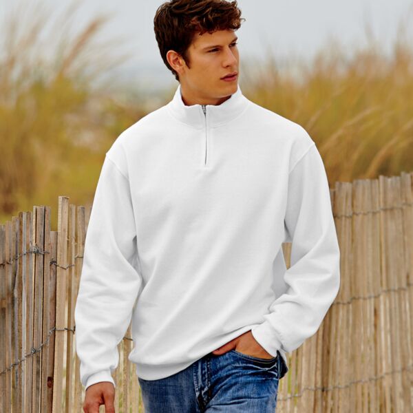 Adult NuBlend&reg; 1/4-Zip Cadet Collar Sweatshirt Thumbnail