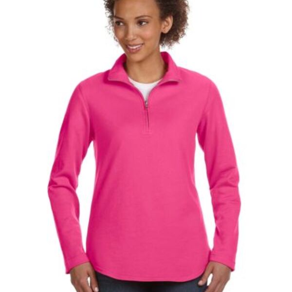 LA T Ladies Lightweight French Terry ¼ Zip Pullover Thumbnail