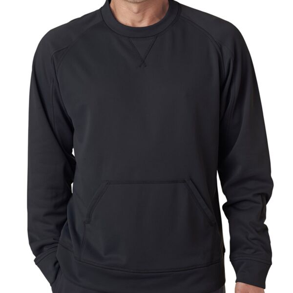 UltraClub&reg; Adult Cool & Dry Sport Crew Neck Fleece Thumbnail