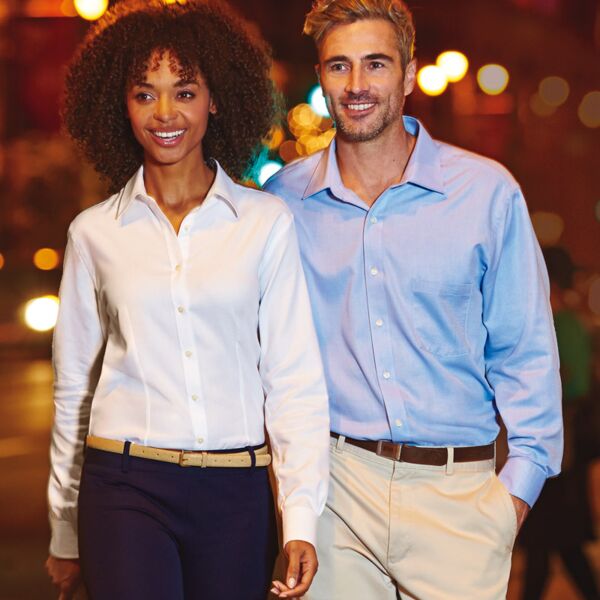 Ladies' Long-Sleeve Ring-Spun Performance Twill Thumbnail