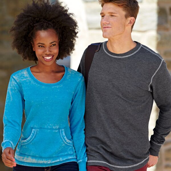 J.America Ladies' Zen Long-Sleeve Thermal Tee Thumbnail