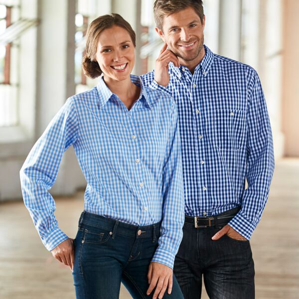 UltraClub Ladies' Medium-Check Woven Thumbnail