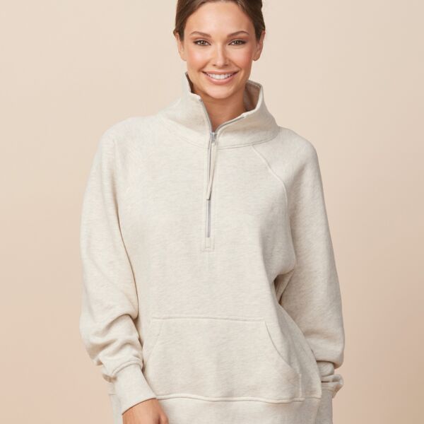 Enza Ladies Boxy Half Zip Fleece Thumbnail