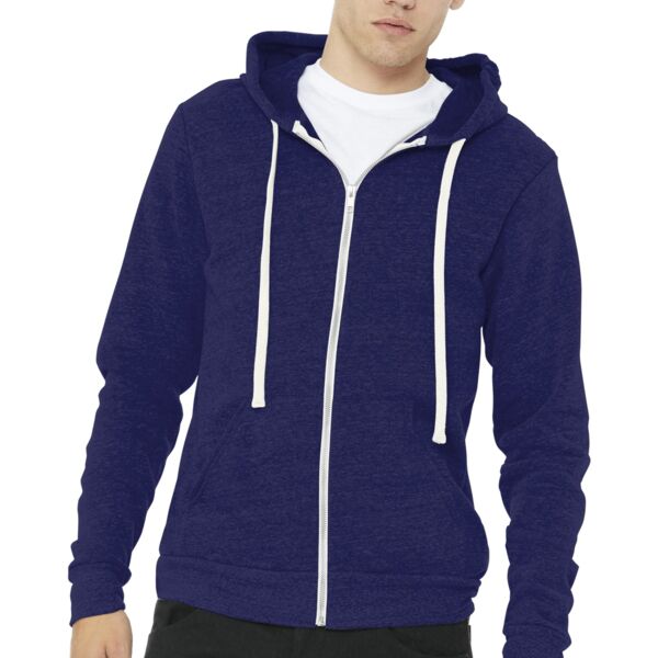 Unisex Triblend Sponge Fleece Full Zip Hoodie Thumbnail