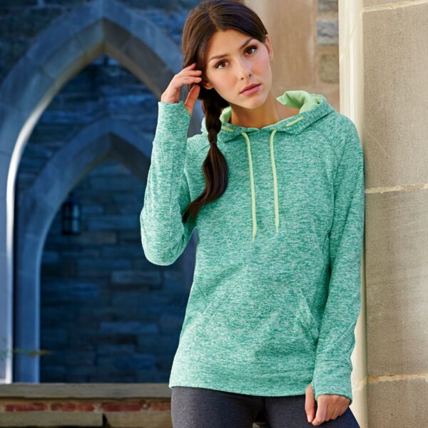 J.America Ladies' Cosmic Contrast Pullover Hooded Fleece Thumbnail