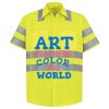 Men's High Visibility Safety Short Sleeve Work Shirt Thumbnail