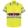 Men's High Visibility Safety Short Sleeve Work Shirt Thumbnail