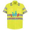 Men's High Visibility Safety Short Sleeve Work Shirt Thumbnail