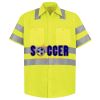Men's High Visibility Safety Short Sleeve Work Shirt Thumbnail