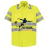Men's High Visibility Safety Short Sleeve Work Shirt Thumbnail
